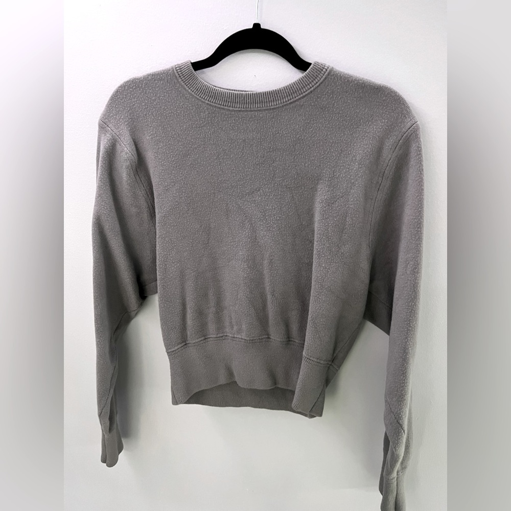Cropped grey Zara Crewneck